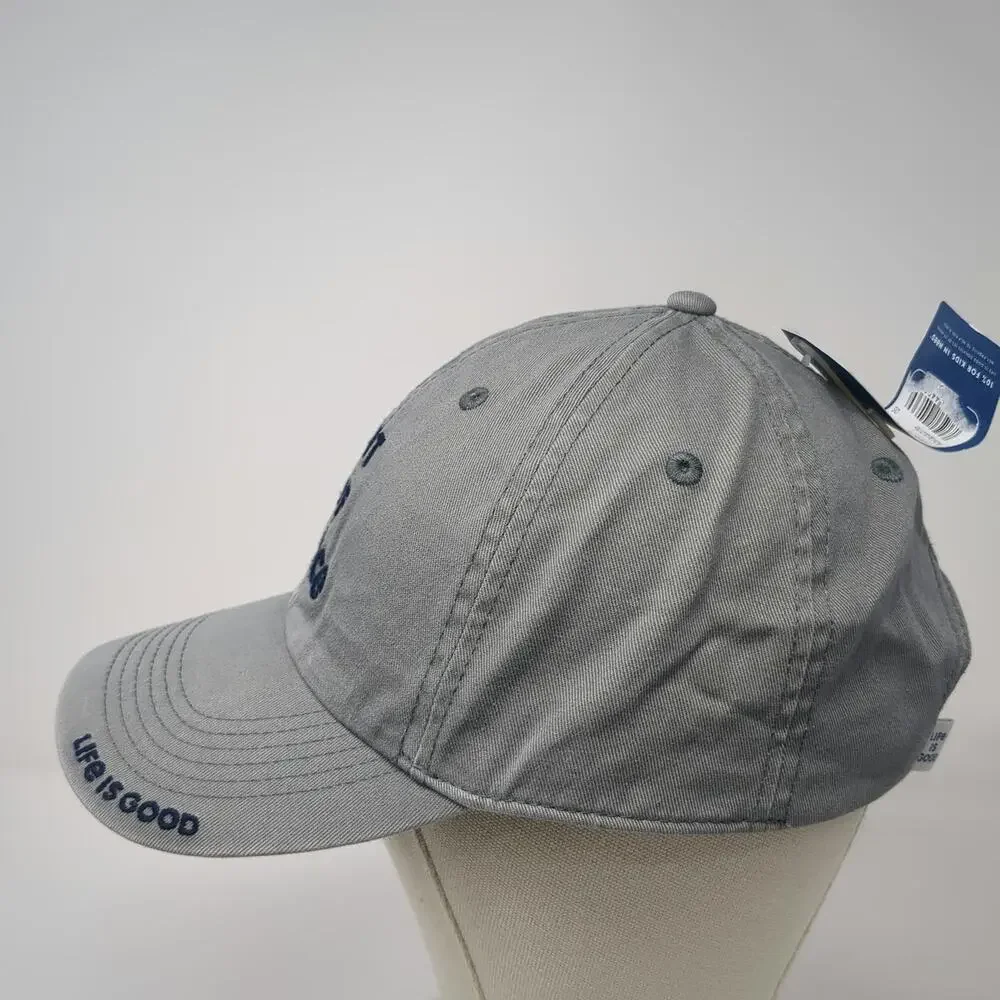 Life is Good Baseball Cap Gray One Size Out of Office Cotton Adjustable Hat
